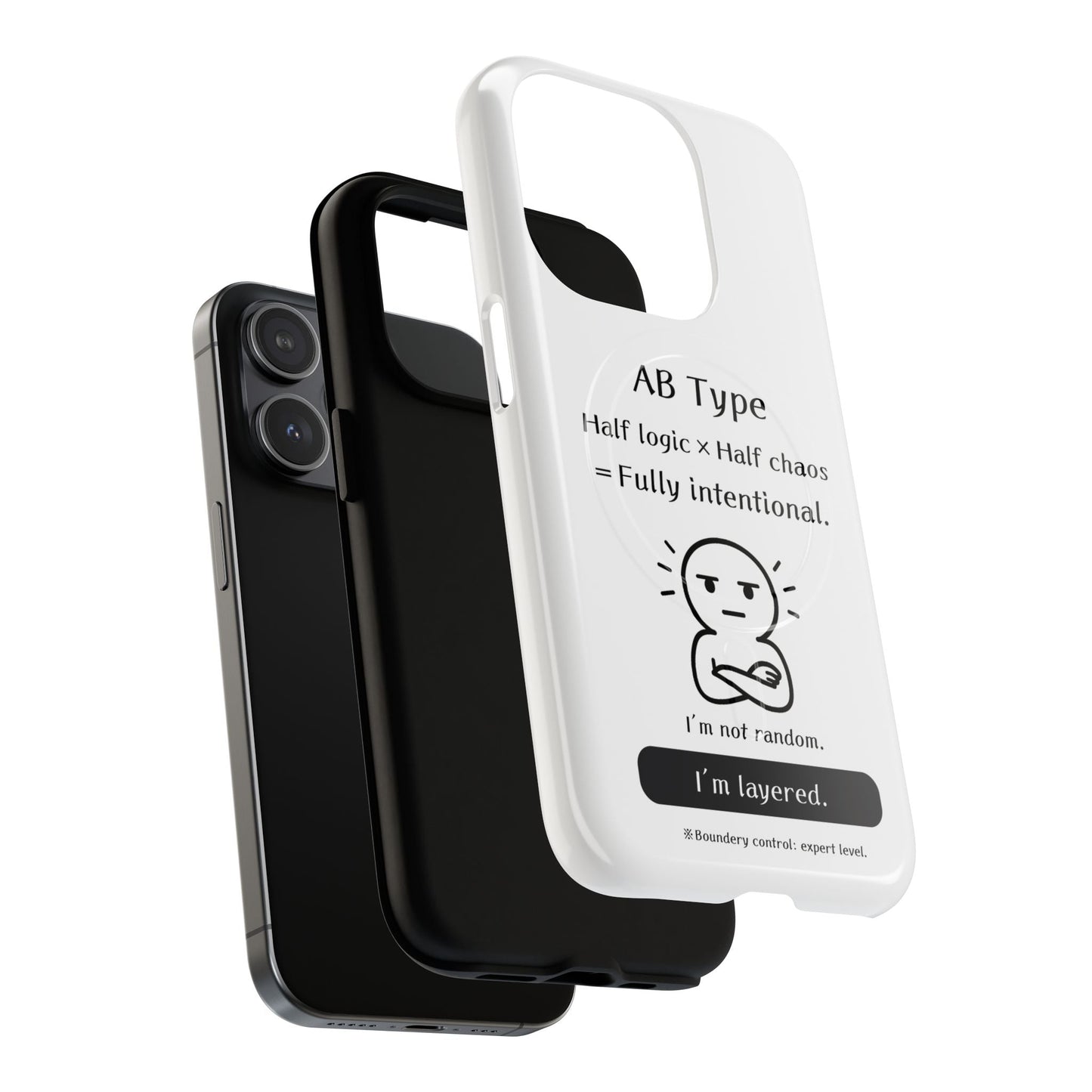 Photo of AB Blood Type Phone Case Magnetic Charging Compatible & Bold Personality Design from IROHA - STUDIO