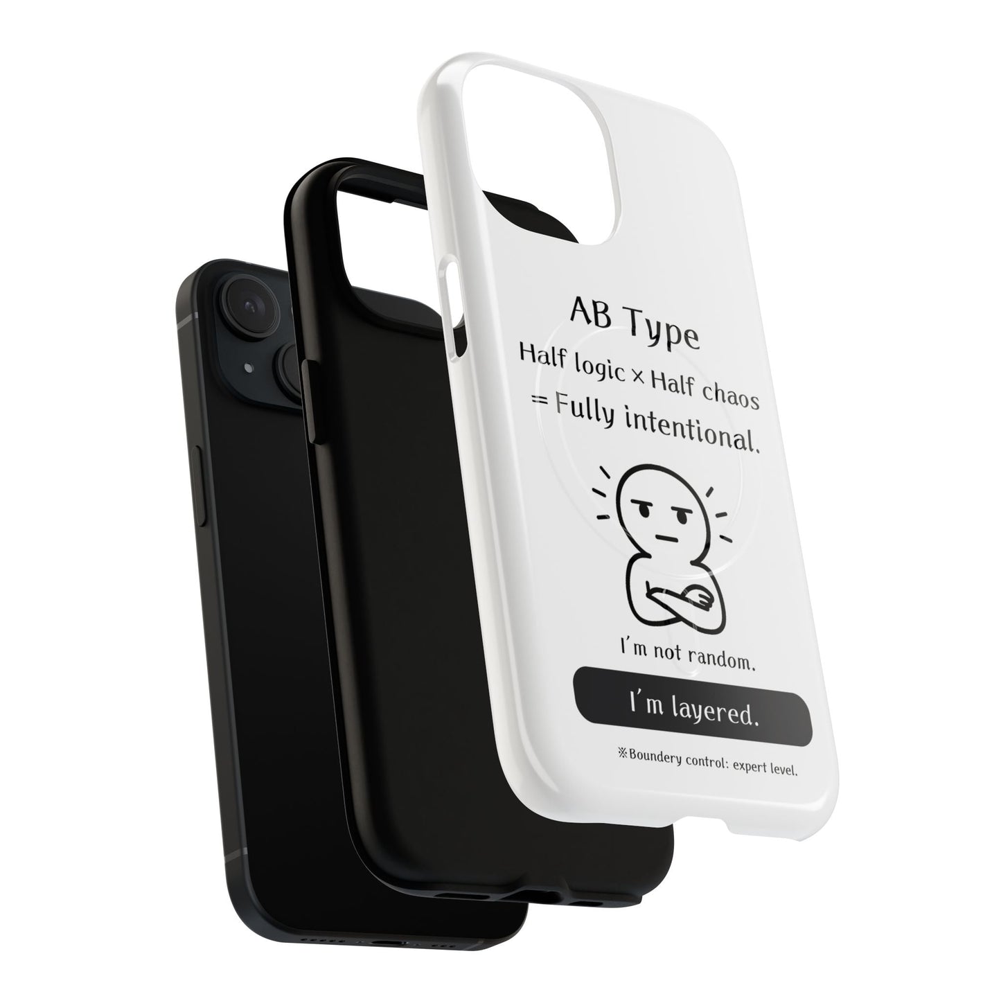 Photo of AB Blood Type Phone Case Magnetic Charging Compatible & Bold Personality Design from IROHA - STUDIO