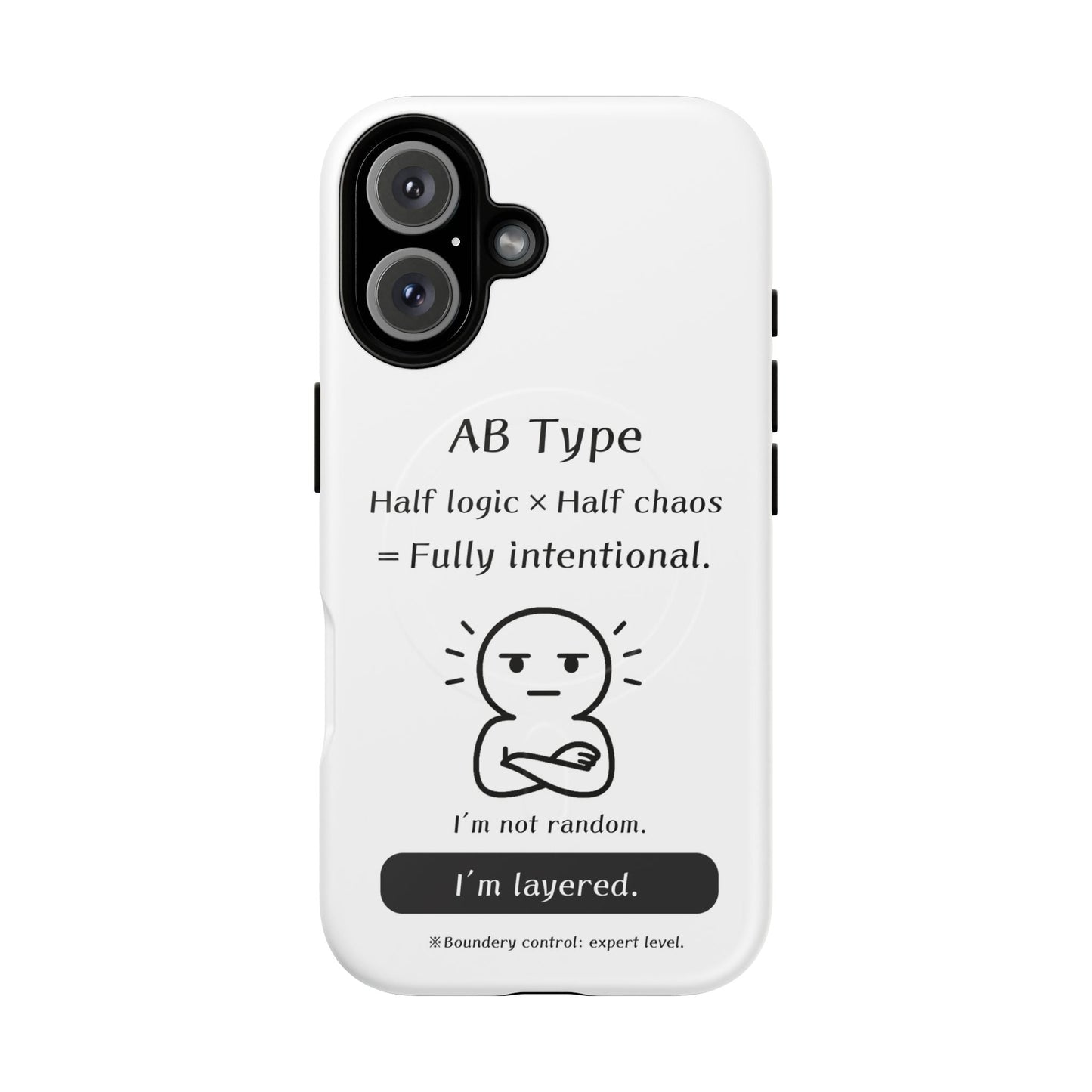 Photo of AB Blood Type Phone Case Magnetic Charging Compatible & Bold Personality Design from IROHA - STUDIO