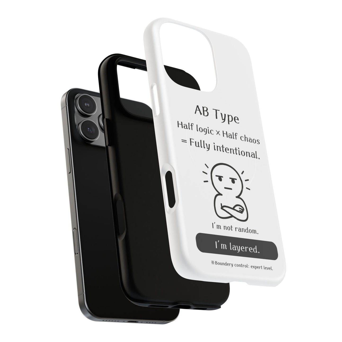Photo of AB Blood Type Phone Case Magnetic Charging Compatible & Bold Personality Design from IROHA - STUDIO