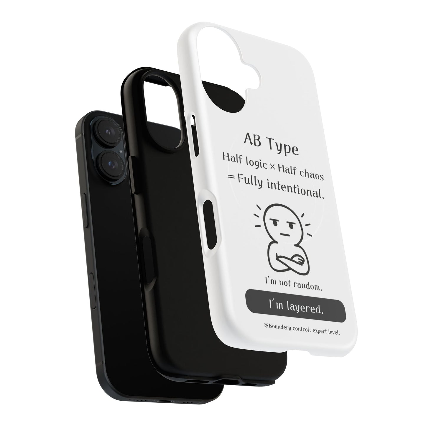 Photo of AB Blood Type Phone Case Magnetic Charging Compatible & Bold Personality Design from IROHA - STUDIO