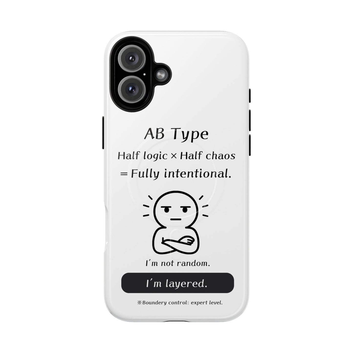 Photo of AB Blood Type Phone Case Magnetic Charging Compatible & Bold Personality Design from IROHA - STUDIO
