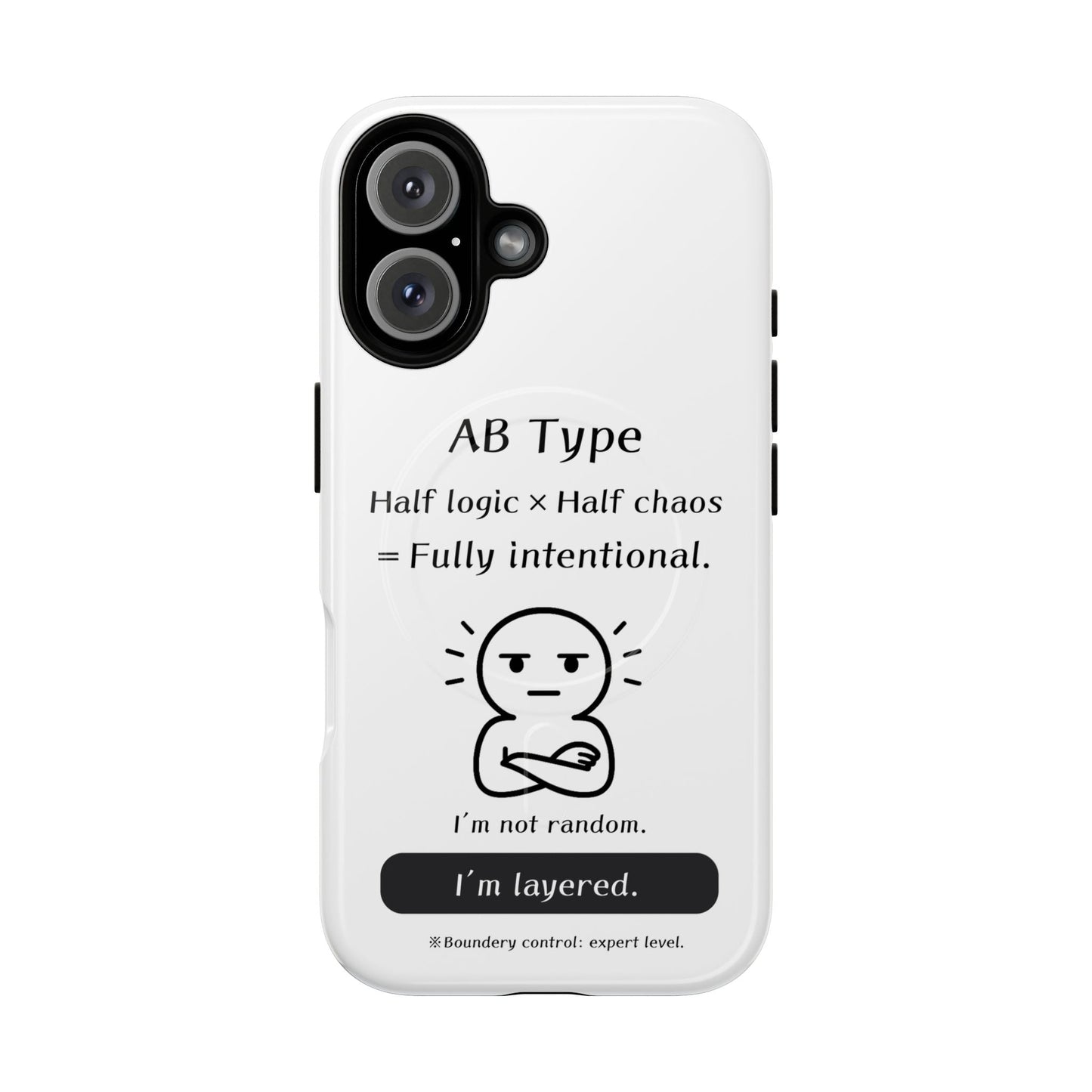 Photo of AB Blood Type Phone Case Magnetic Charging Compatible & Bold Personality Design from IROHA - STUDIO