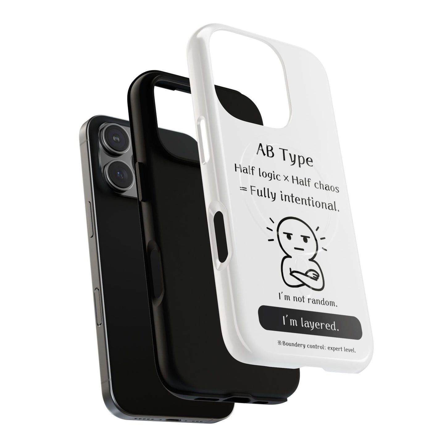 Photo of AB Blood Type Phone Case Magnetic Charging Compatible & Bold Personality Design from IROHA - STUDIO