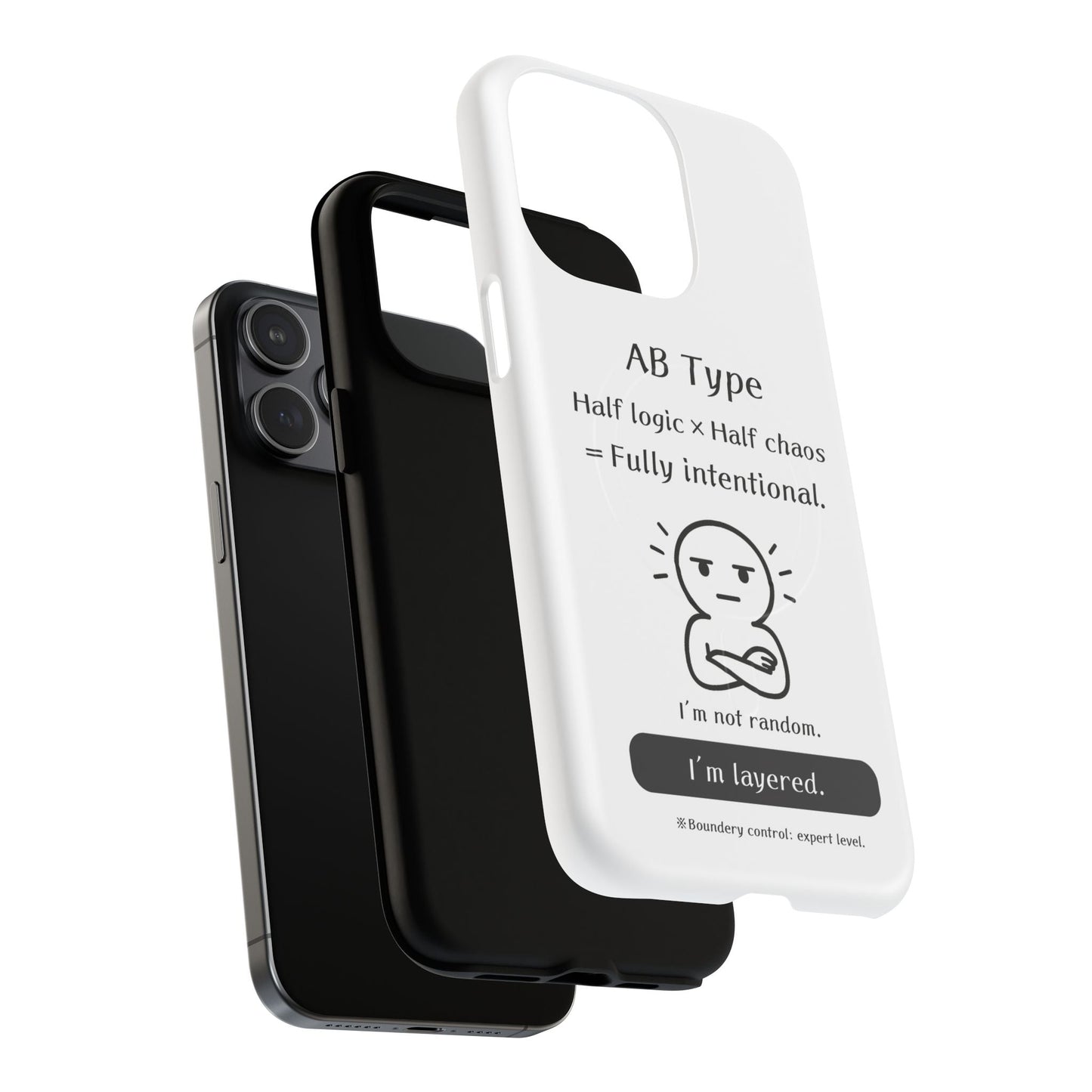 Photo of AB Blood Type Phone Case Magnetic Charging Compatible & Bold Personality Design from IROHA - STUDIO