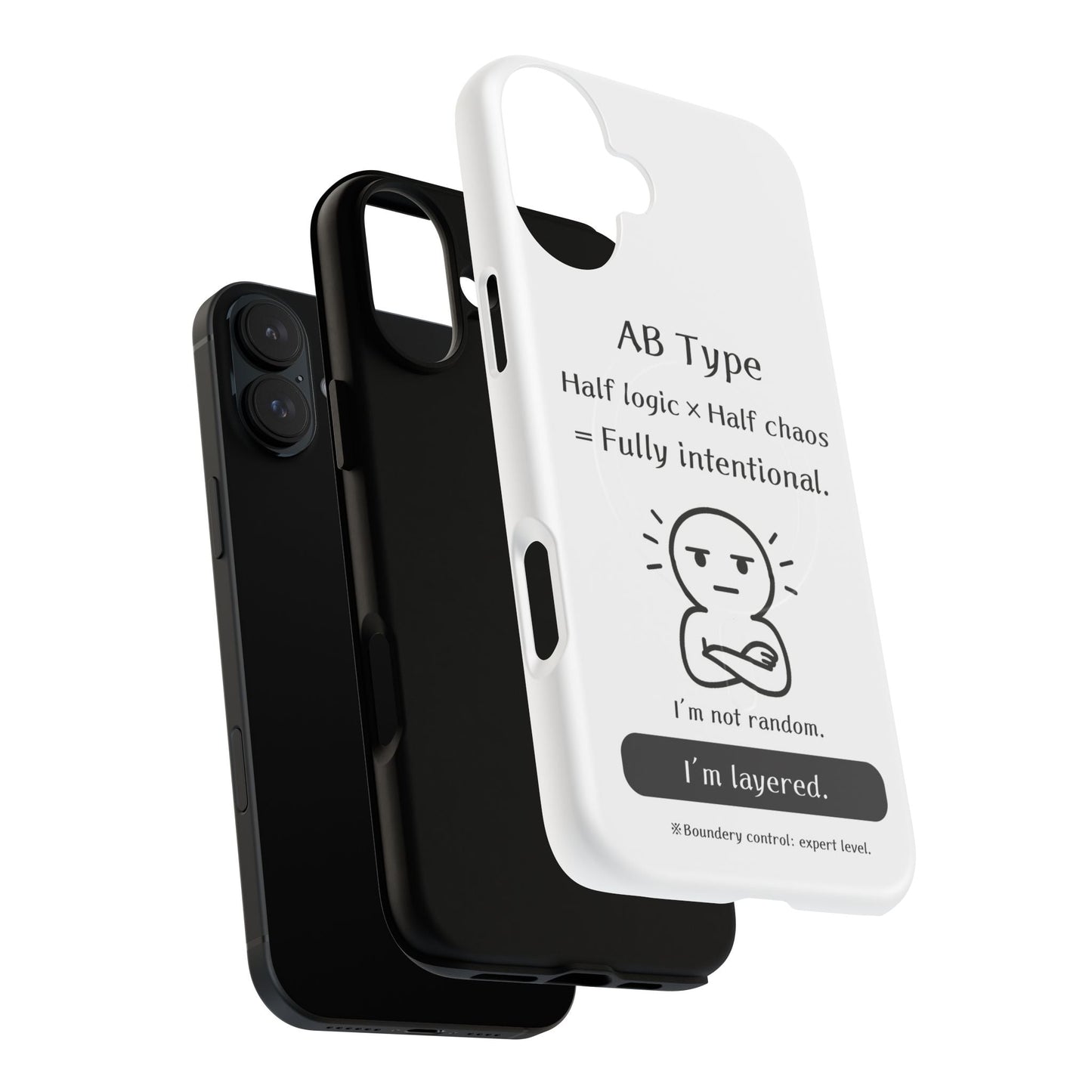 Photo of AB Blood Type Phone Case Magnetic Charging Compatible & Bold Personality Design from IROHA - STUDIO