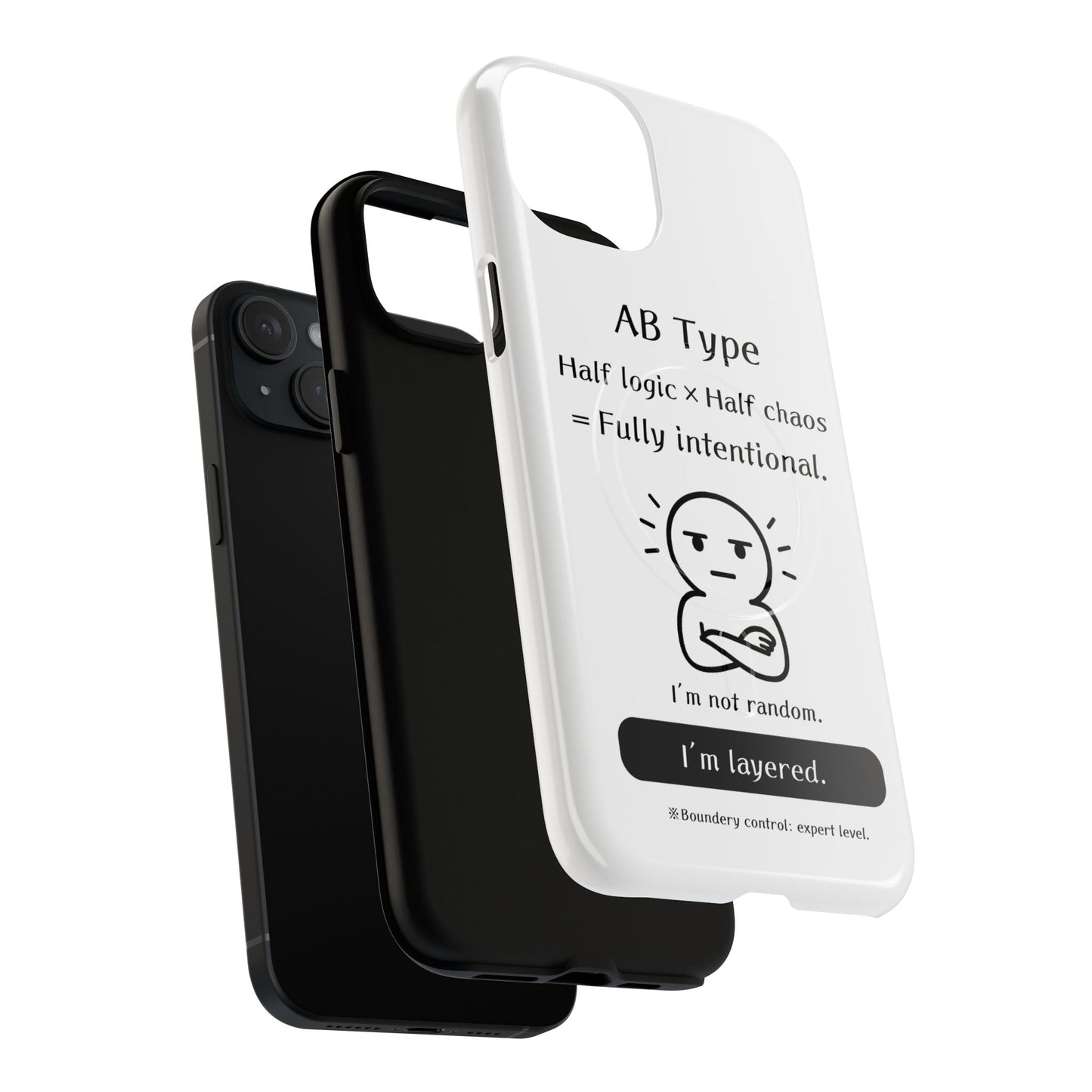 Photo of AB Blood Type Phone Case Magnetic Charging Compatible & Bold Personality Design from IROHA - STUDIO