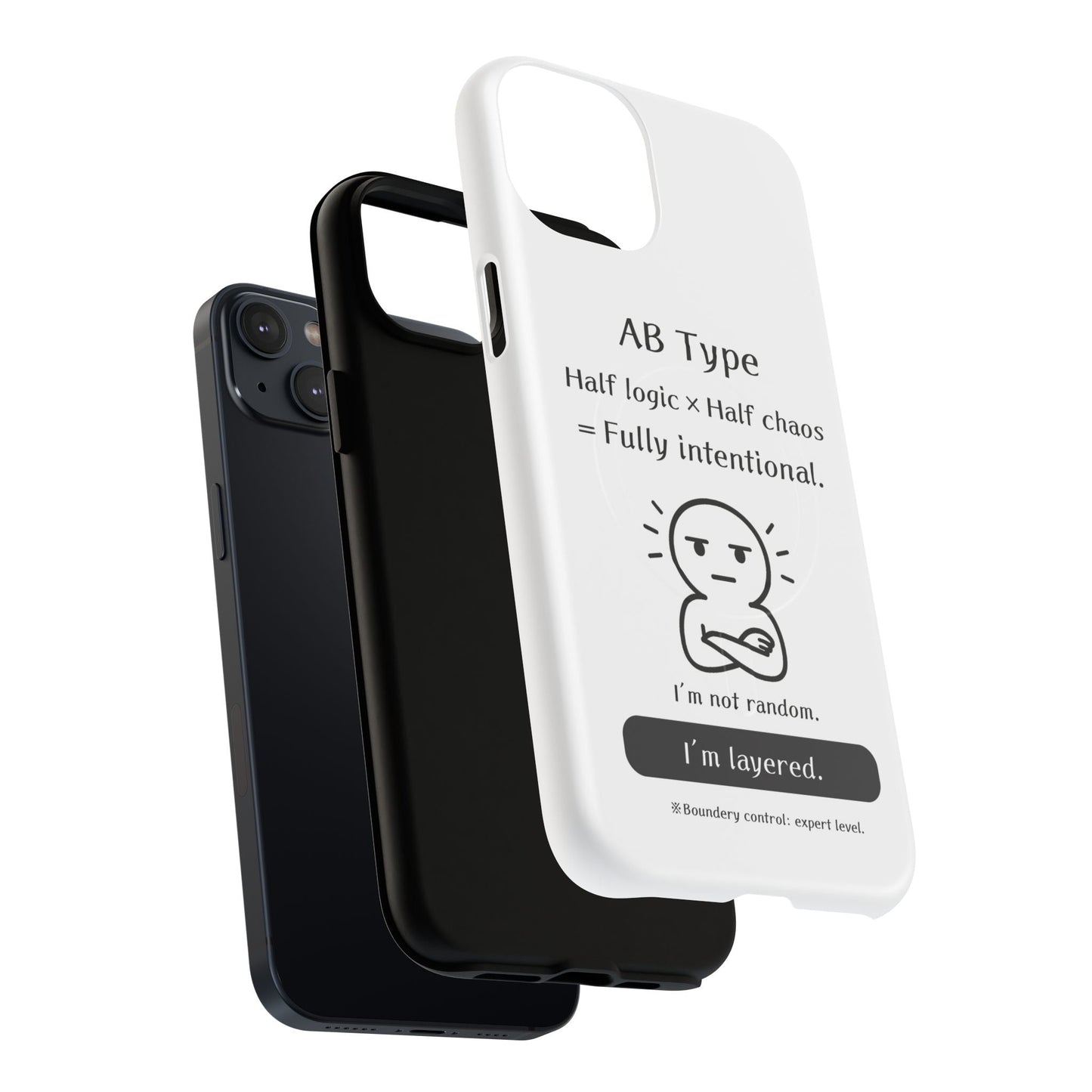 Photo of AB Blood Type Phone Case Magnetic Charging Compatible & Bold Personality Design from IROHA - STUDIO