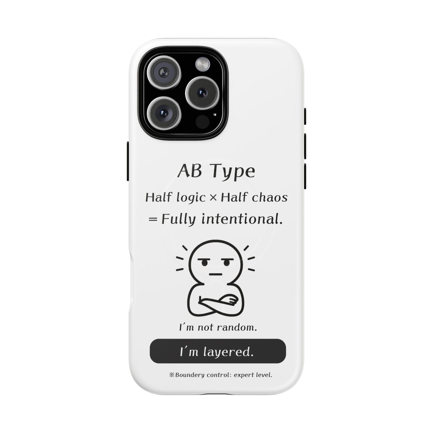 Photo of AB Blood Type Phone Case Magnetic Charging Compatible & Bold Personality Design from IROHA - STUDIO