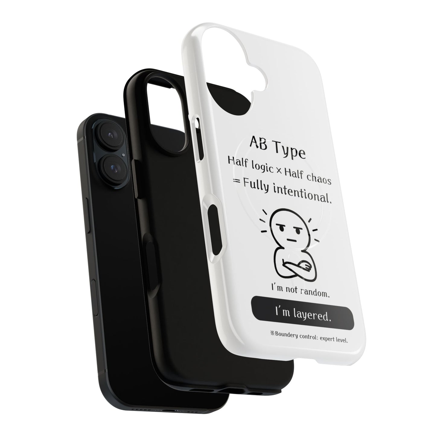 Photo of AB Blood Type Phone Case Magnetic Charging Compatible & Bold Personality Design from IROHA - STUDIO