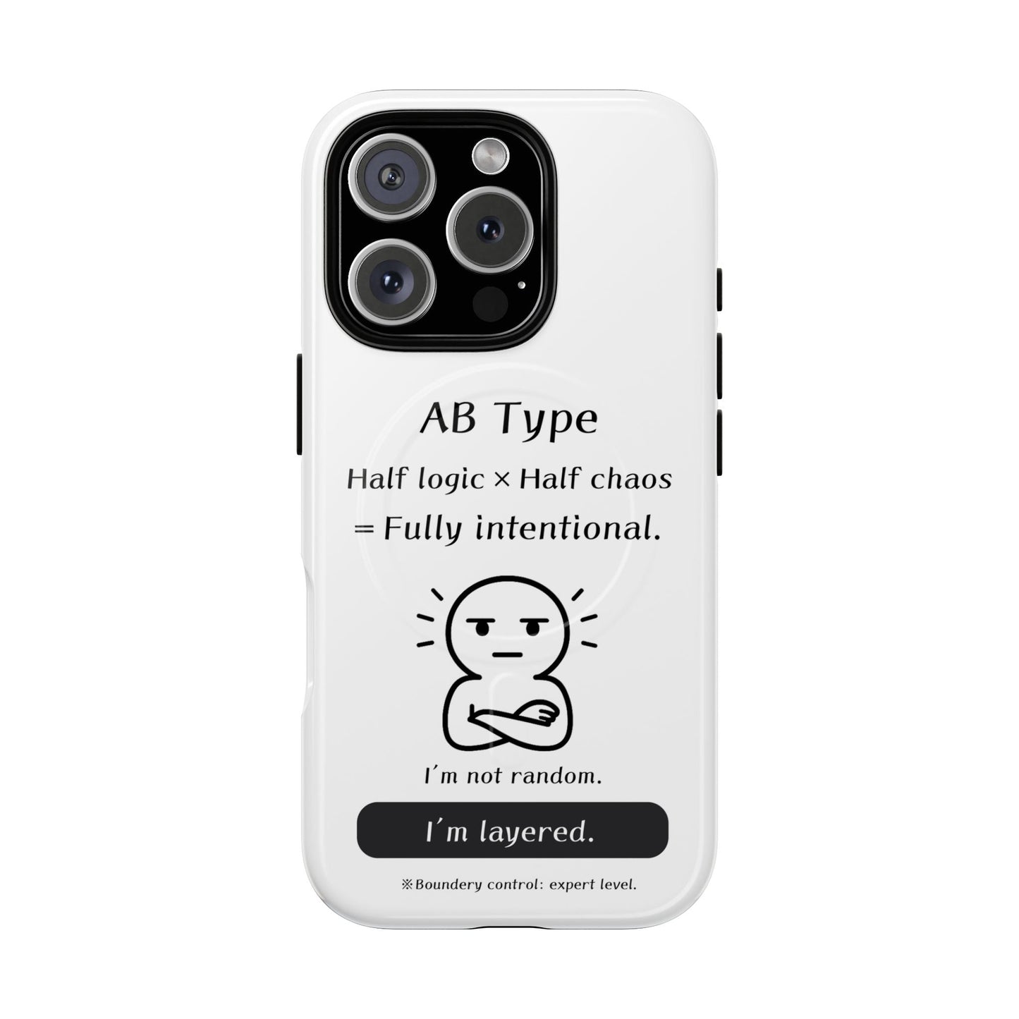 Photo of AB Blood Type Phone Case Magnetic Charging Compatible & Bold Personality Design from IROHA - STUDIO