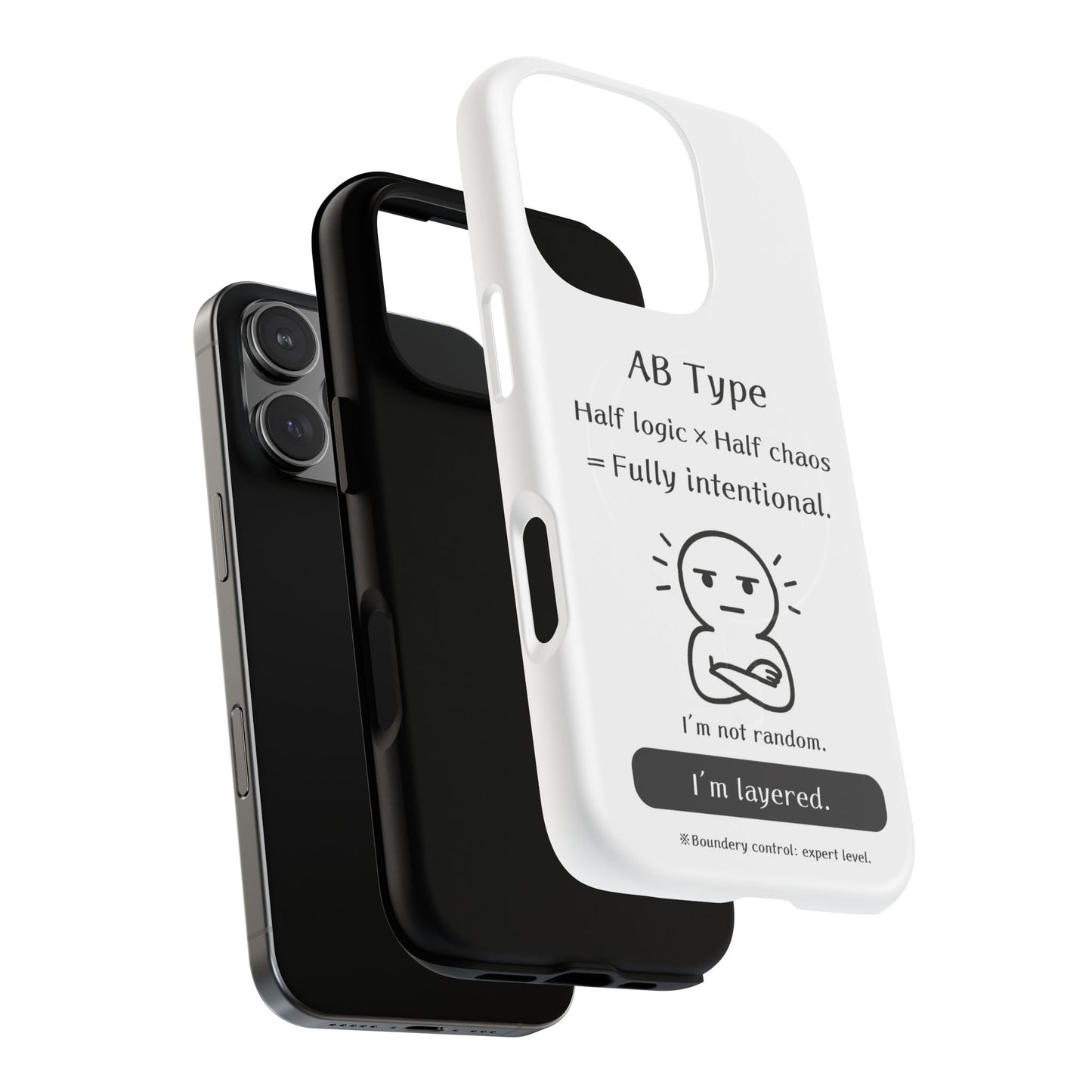Photo of AB Blood Type Phone Case Magnetic Charging Compatible & Bold Personality Design from IROHA - STUDIO