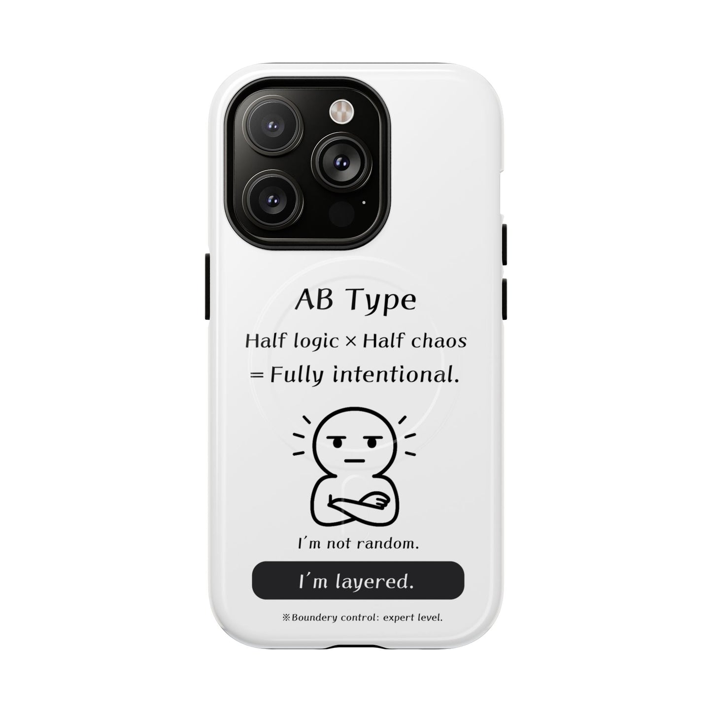 Photo of AB Blood Type Phone Case Magnetic Charging Compatible & Bold Personality Design from IROHA - STUDIO