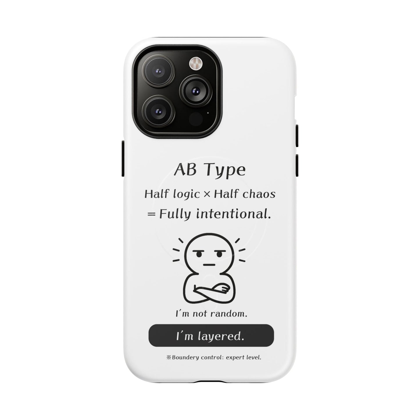 Photo of AB Blood Type Phone Case Magnetic Charging Compatible & Bold Personality Design from IROHA - STUDIO