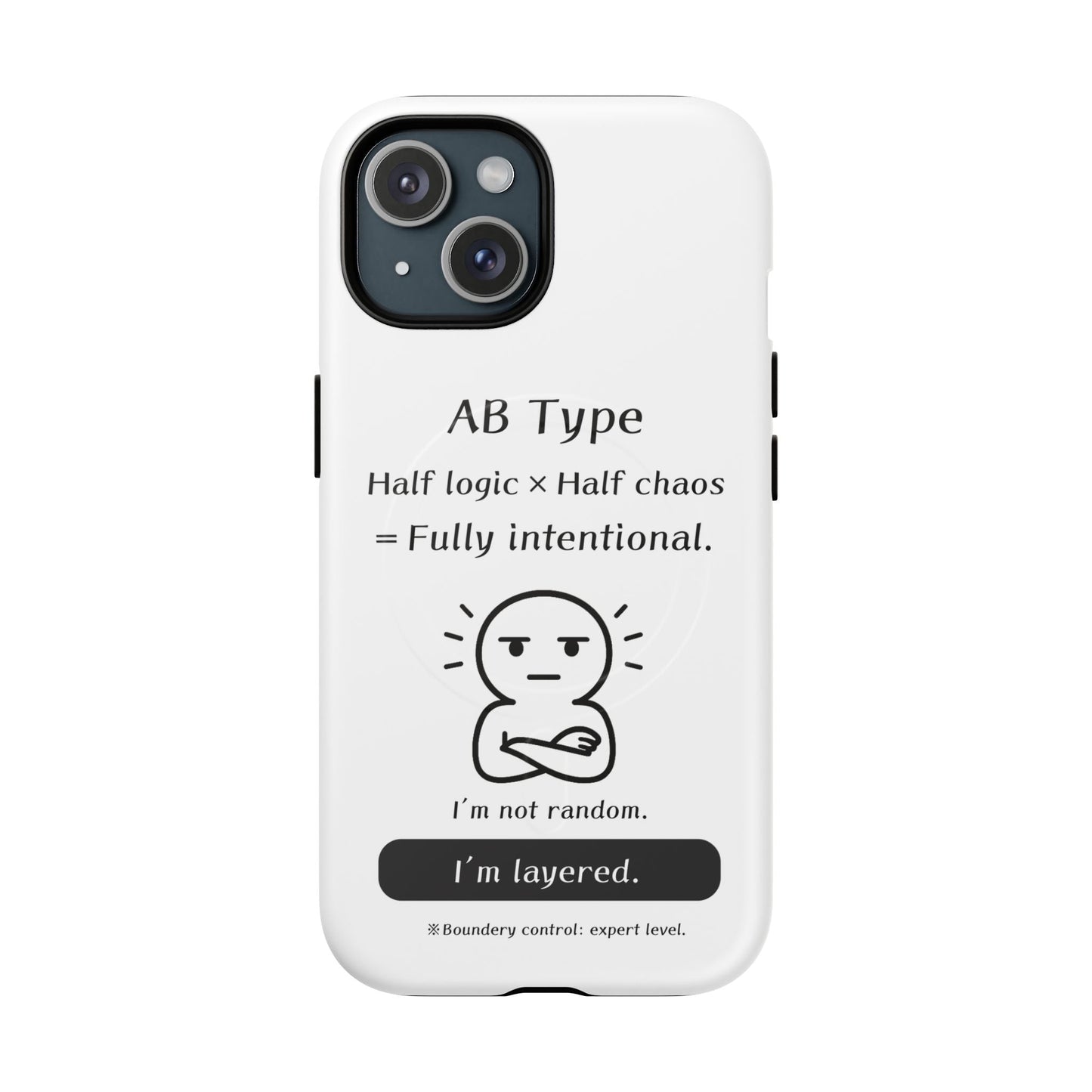 Photo of AB Blood Type Phone Case Magnetic Charging Compatible & Bold Personality Design from IROHA - STUDIO