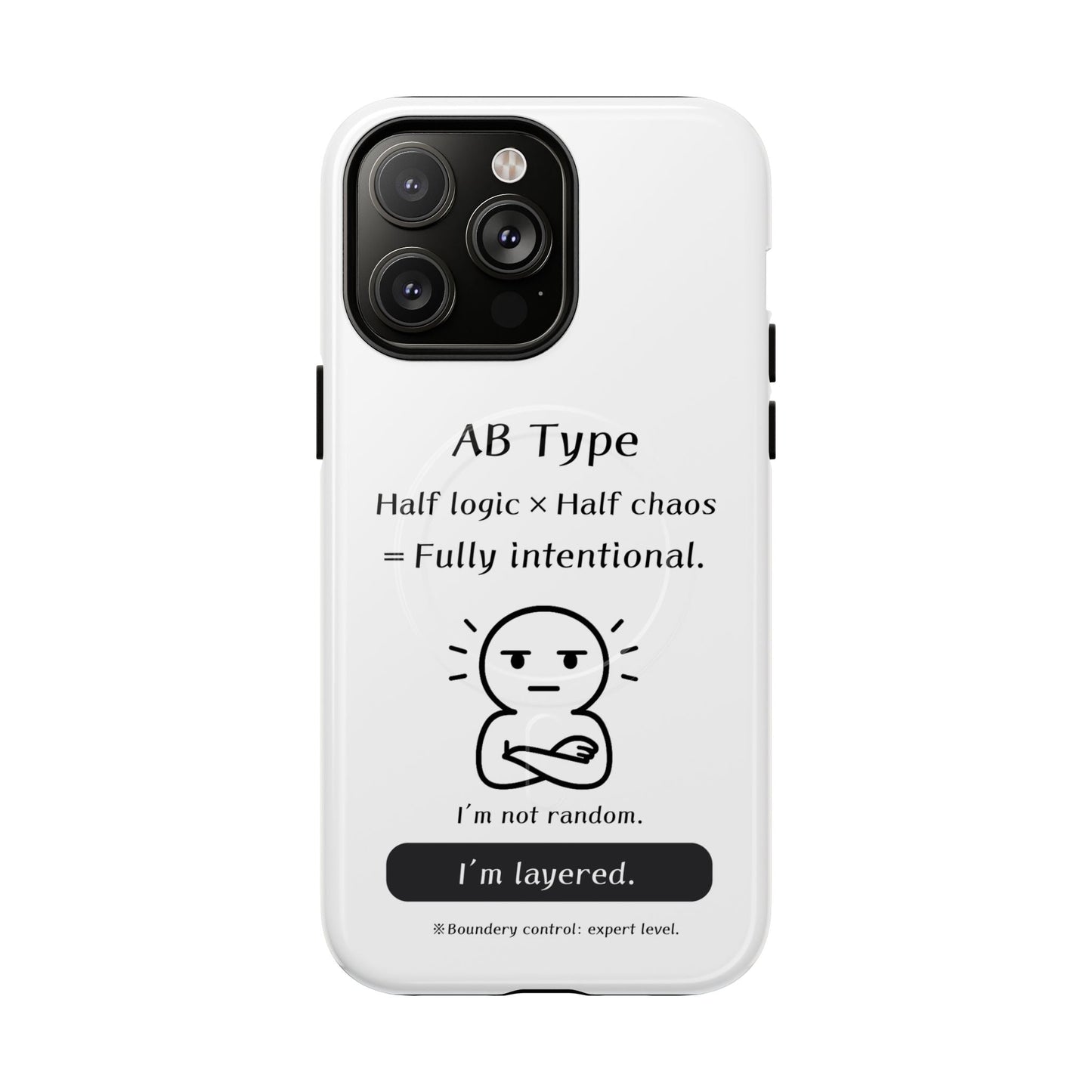 Photo of AB Blood Type Phone Case Magnetic Charging Compatible & Bold Personality Design from IROHA - STUDIO
