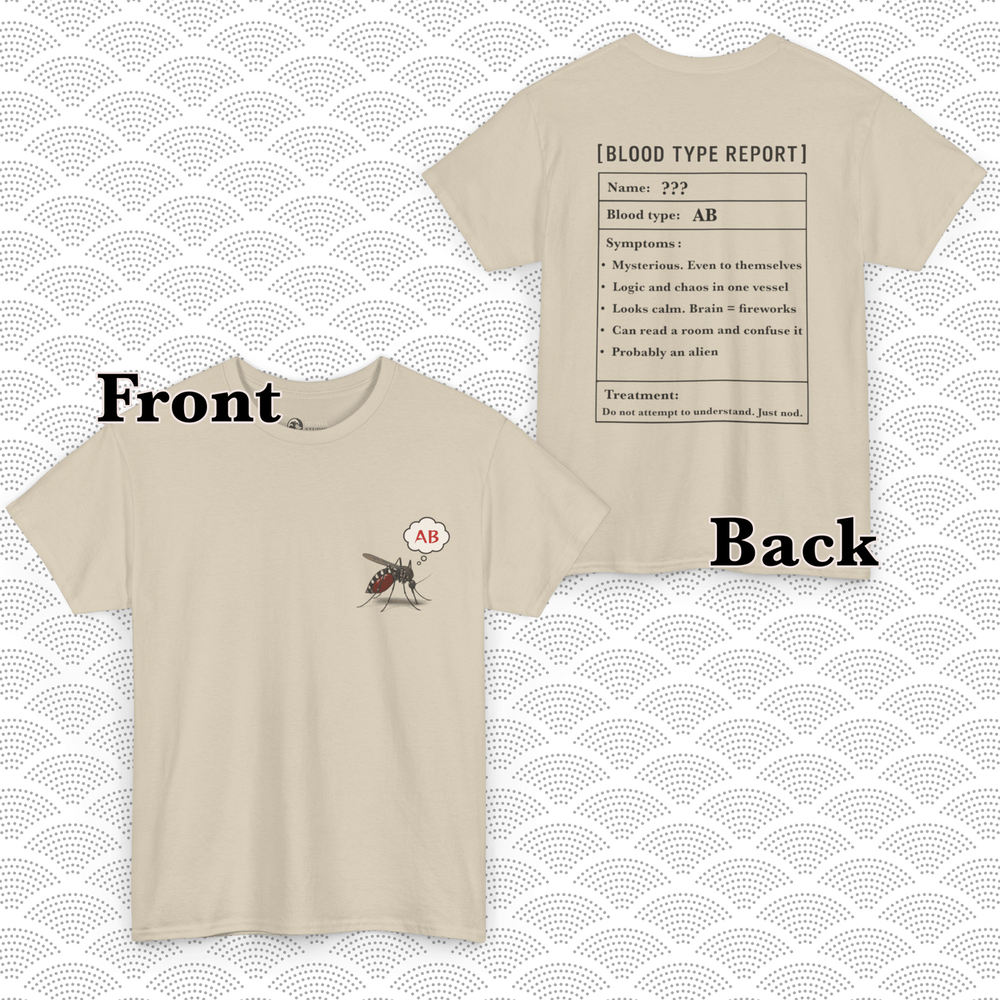 Photo of AB Blood Type T-Shirt – Funny Insect Tee Japanese Humour Gift from IROHA - STUDIO