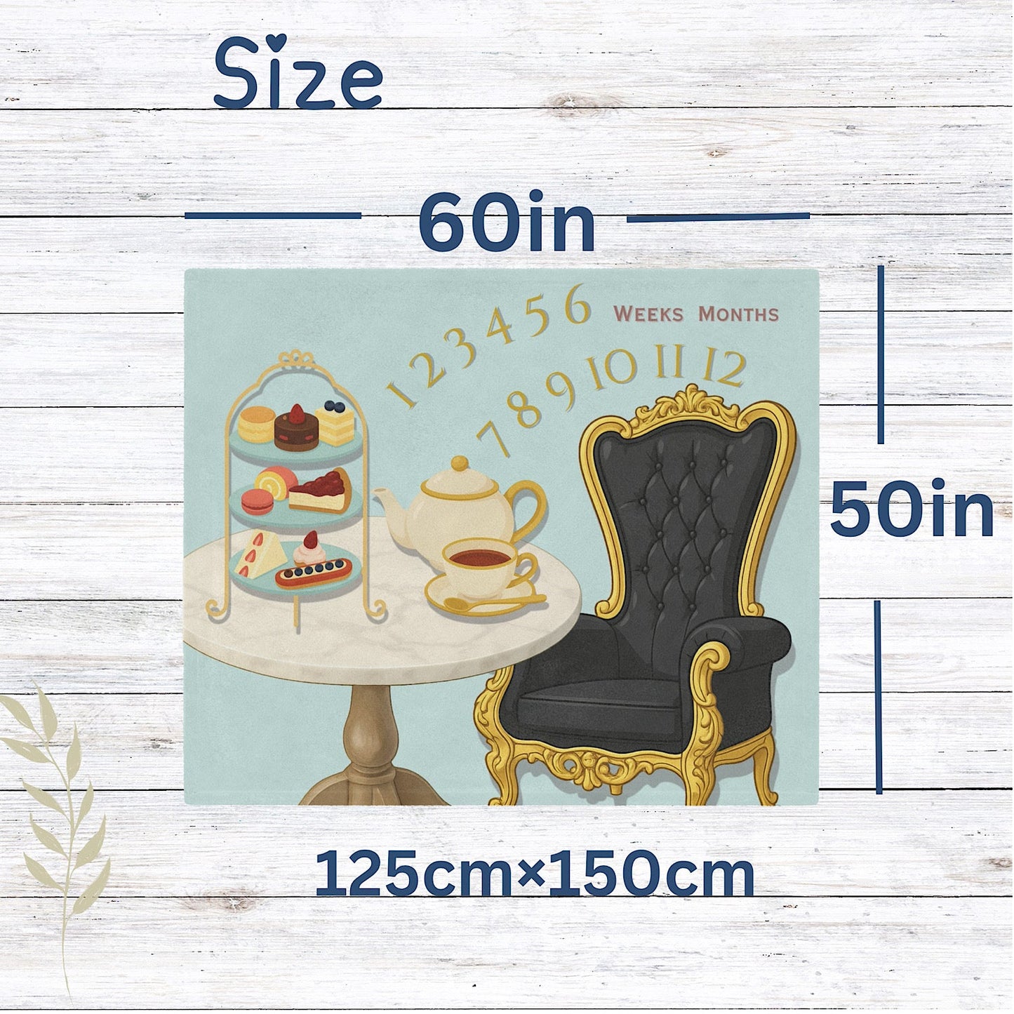 Photo of Baby Milestone Blanket Afternoon Tea theme Original (No name) from IROHA - STUDIO