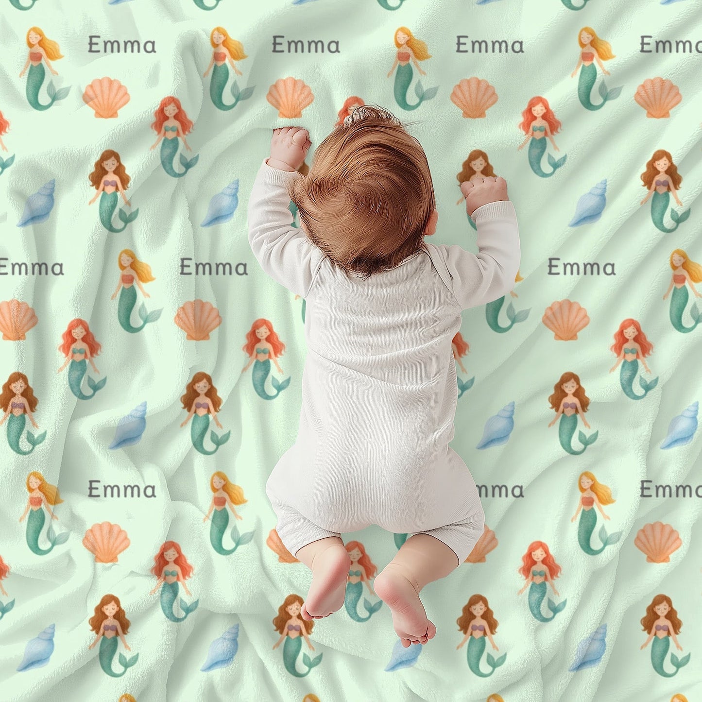 Photo of Personalised Baby Blanket Mermaid (3colour) - Best Baby Gift from IROHA - STUDIO