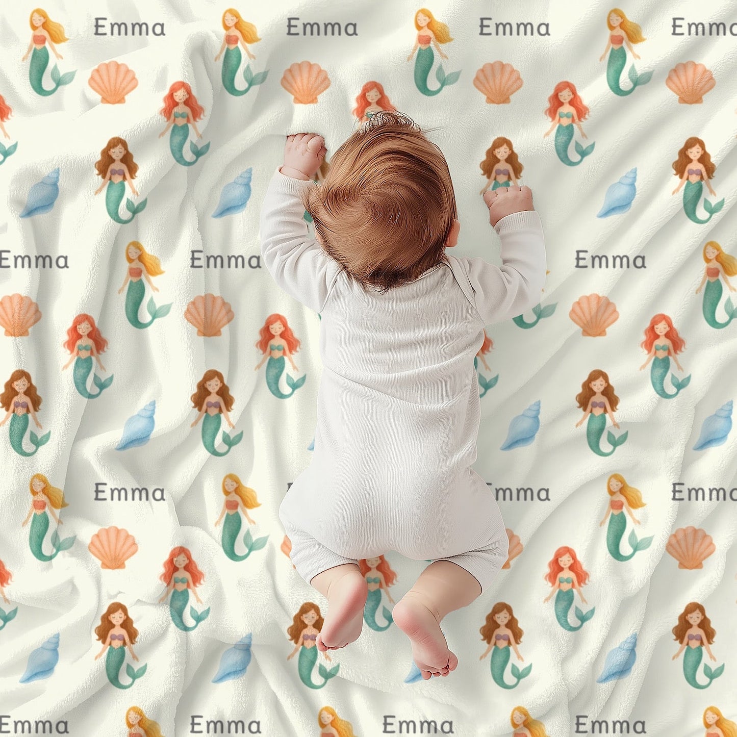Photo of Personalised Baby Blanket Mermaid (3colour) - Best Baby Gift from IROHA - STUDIO