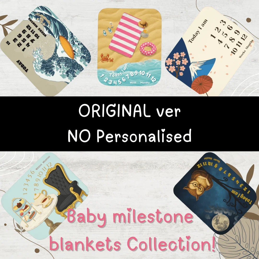 Baby Milestone Blankets Original (No Name) Collection - IROHA-STUDIO 