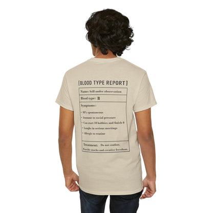Blood Type B Personality T-Shirt – Funny Mosquito Report Tee