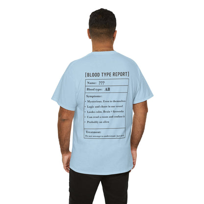 Blood Type AB Personality T-Shirt – Funny Mosquito Report Tee