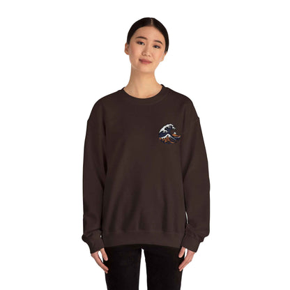 Great Wave Embroidery Sweatshirt - Japanese Hokusai Art by IROHA studio