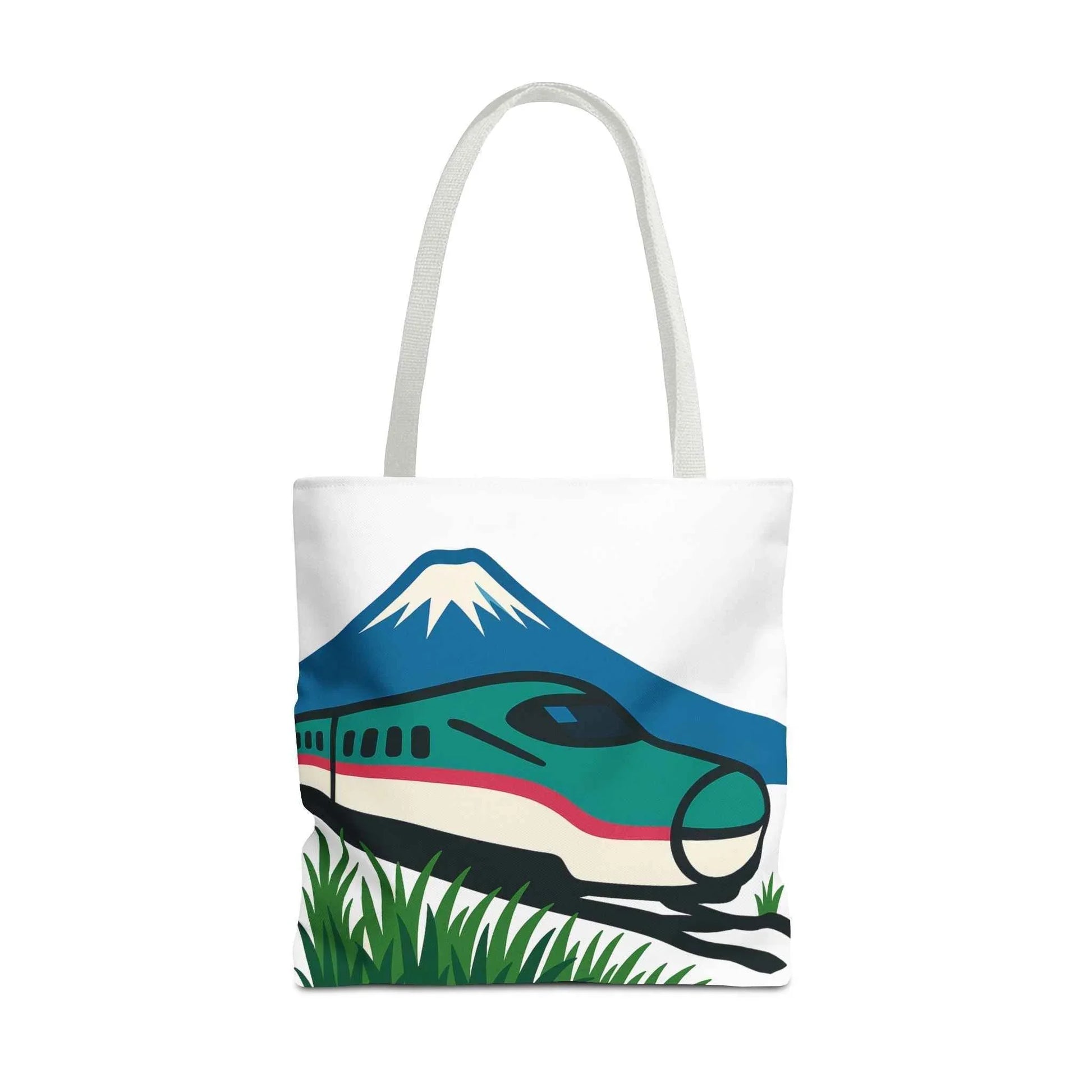 Shinkansen Hayabusa Tote Bag -Japanese Train illustration by IROHA studio
