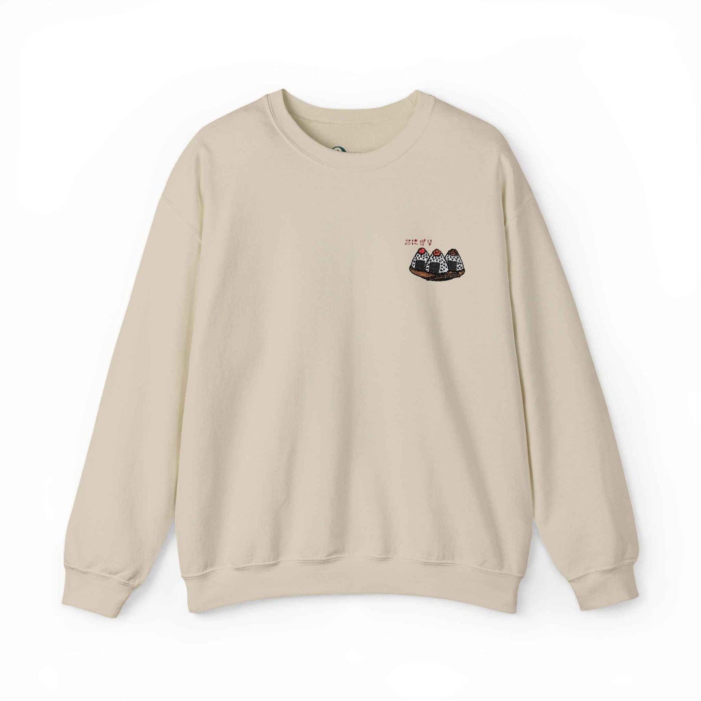 Rice Ball Embroidered Sweatshirt – Cute Japanese Food Design Sand by IROHA studio