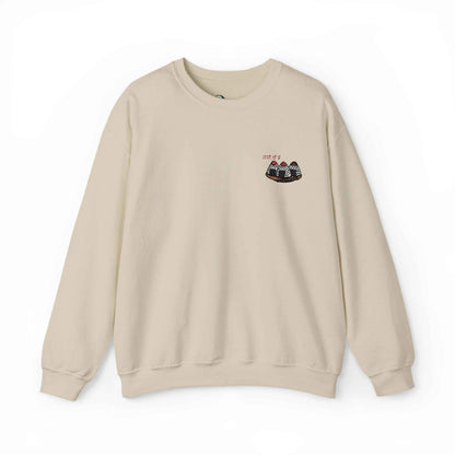 Rice Ball Embroidered Sweatshirt – Cute Japanese Food Design Sand by IROHA studio