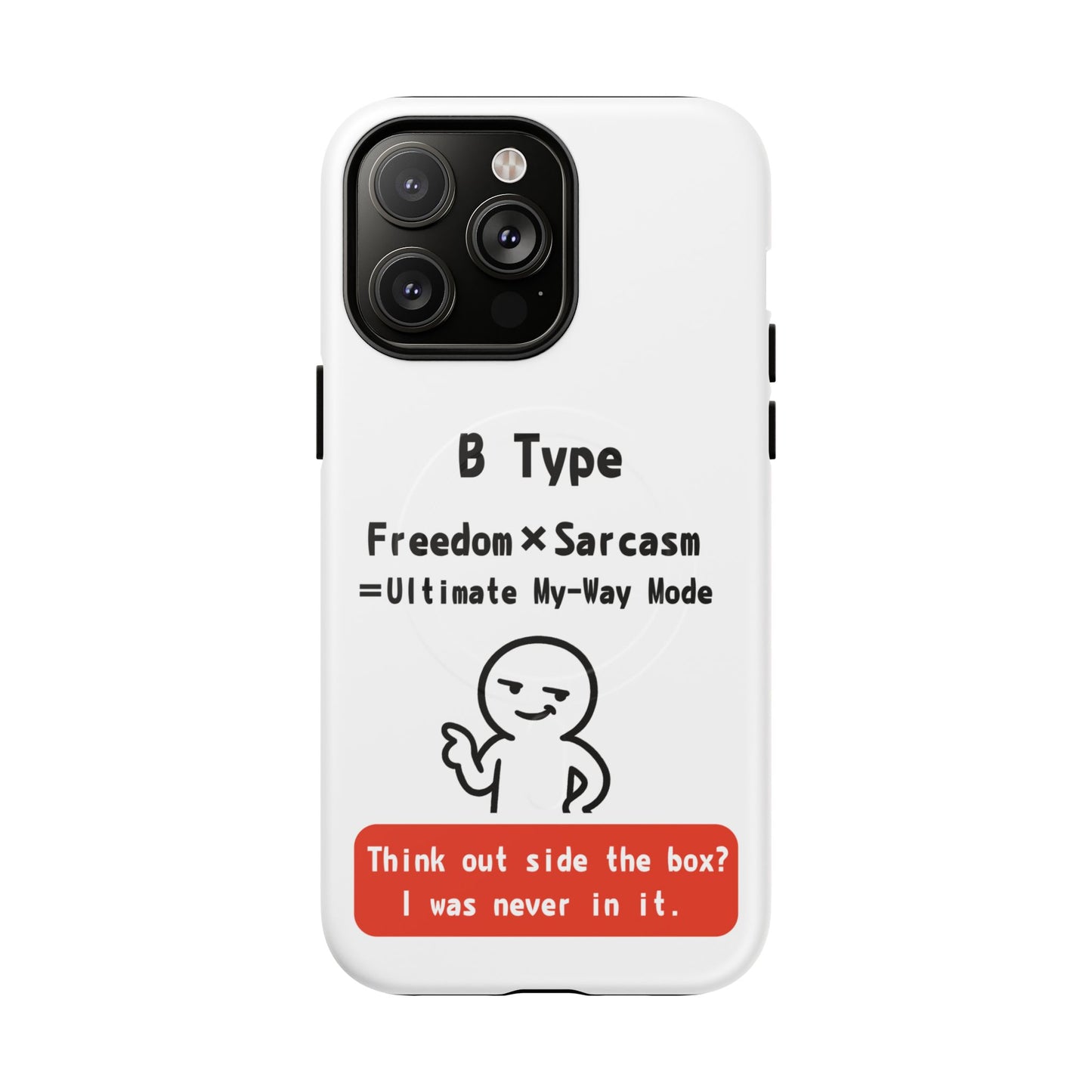 B Blood Type Phone Case  Magnetic Charging Compatible & Bold Personality Design