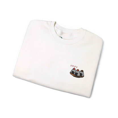 Rice Ball Embroidered Sweatshirt – Cute Japanese Food Design by IROHA studio