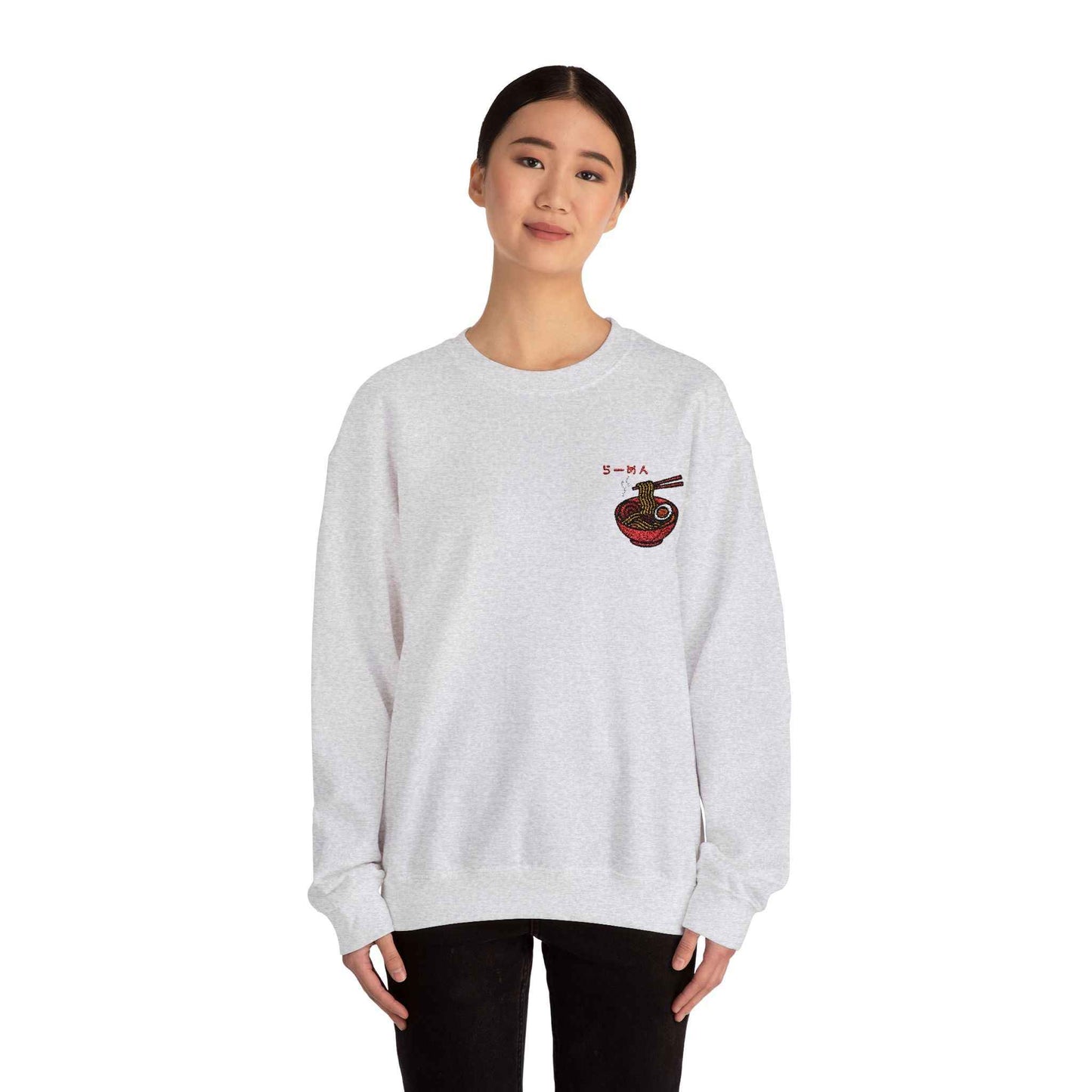 Ramen Embroidered Sweatshirt - Japanese food Design by IROHA studio