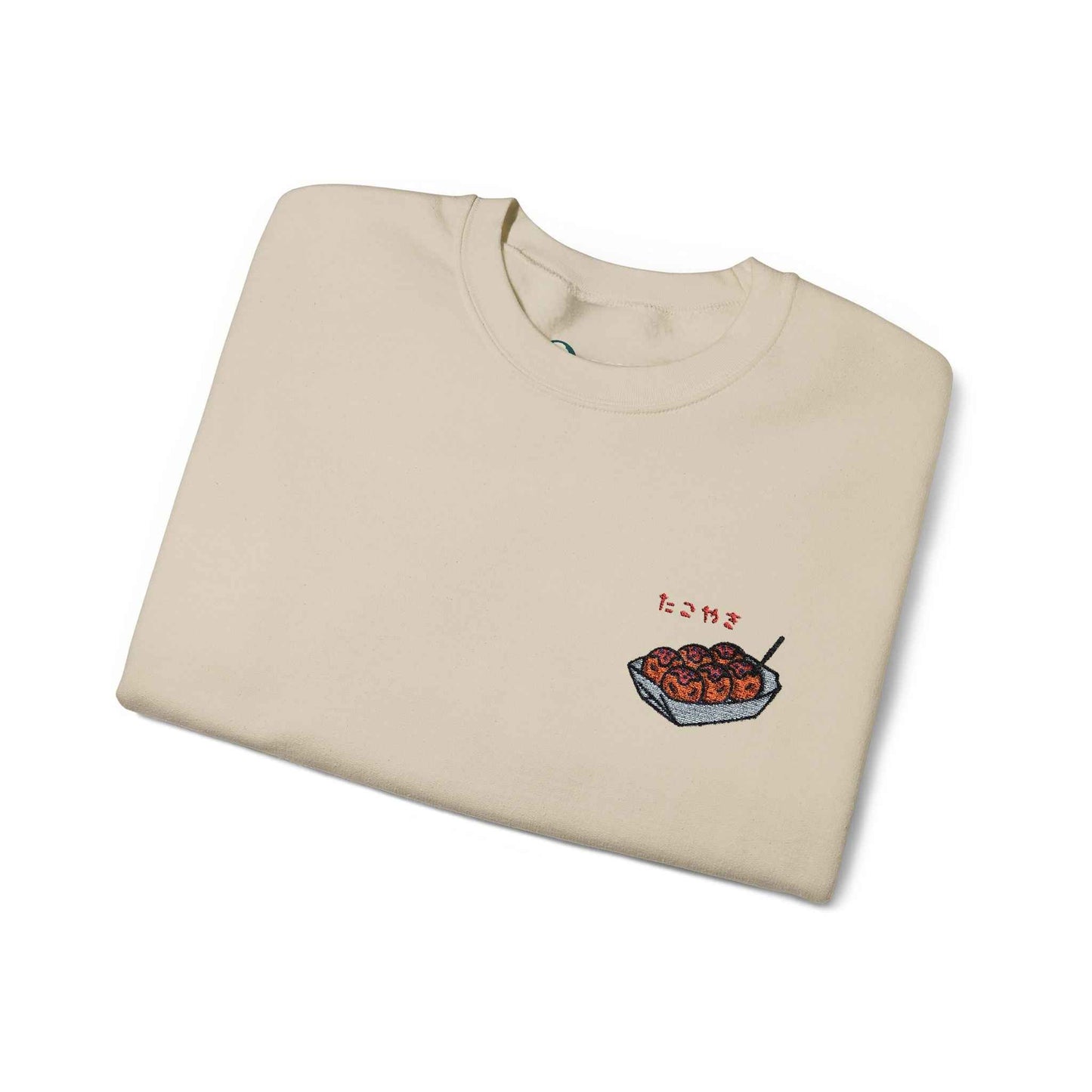 Takoyaki Embroidered Sweatshirt Japanese Food Design by IROHA studio