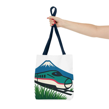 Shinkansen Hayabusa Tote Bag -Japanese Train illustration by IROHA studio