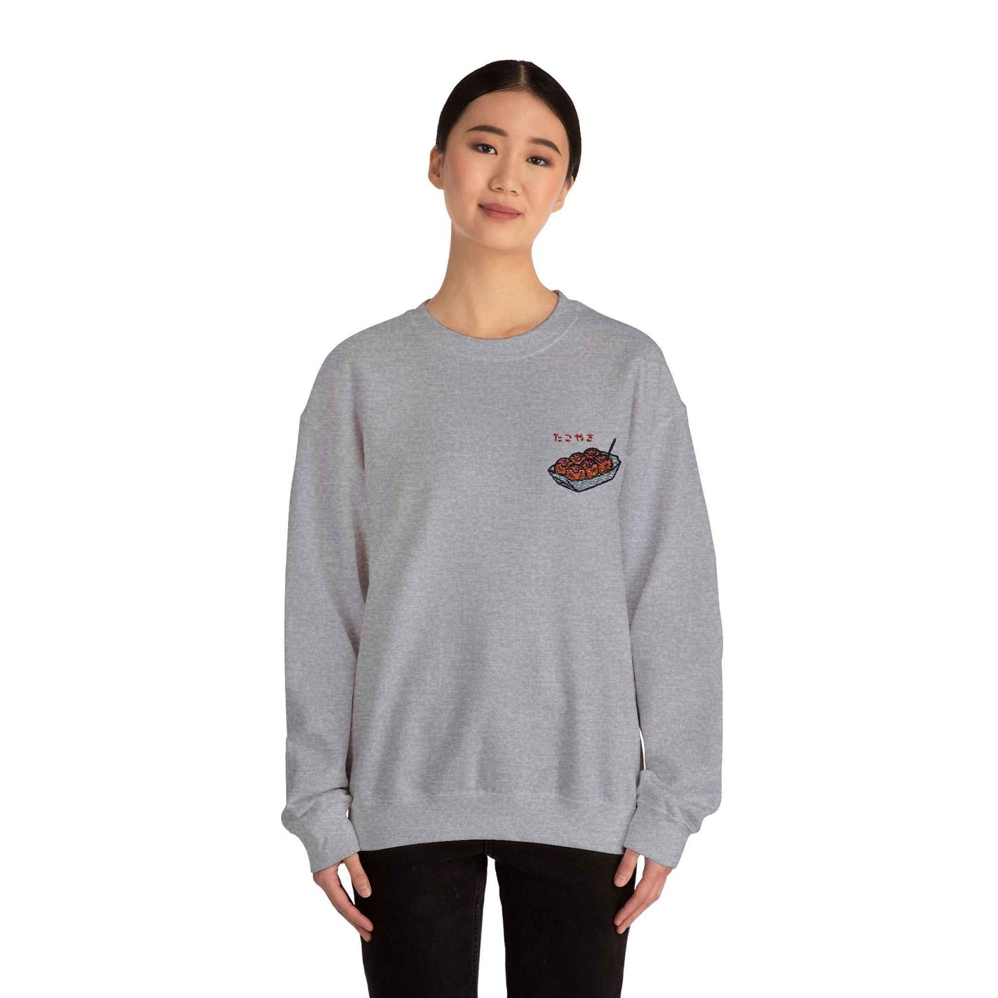 Takoyaki Embroidered Sweatshirt Japanese Food Design by IROHA studio