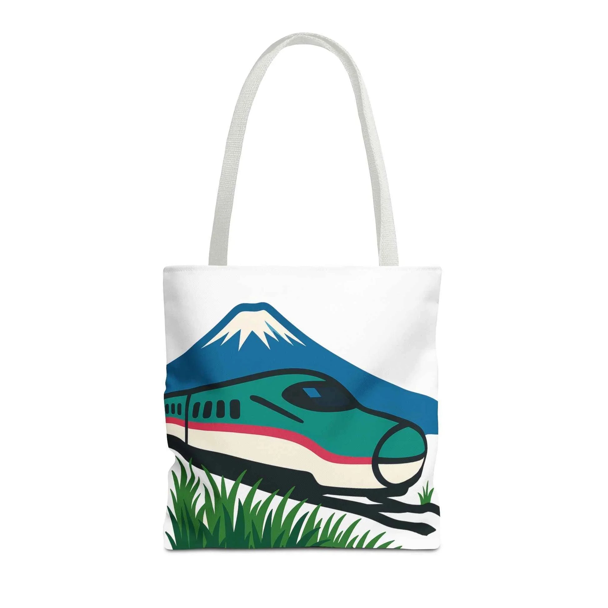 Shinkansen Hayabusa Tote Bag -Japanese Train illustration by IROHA studio