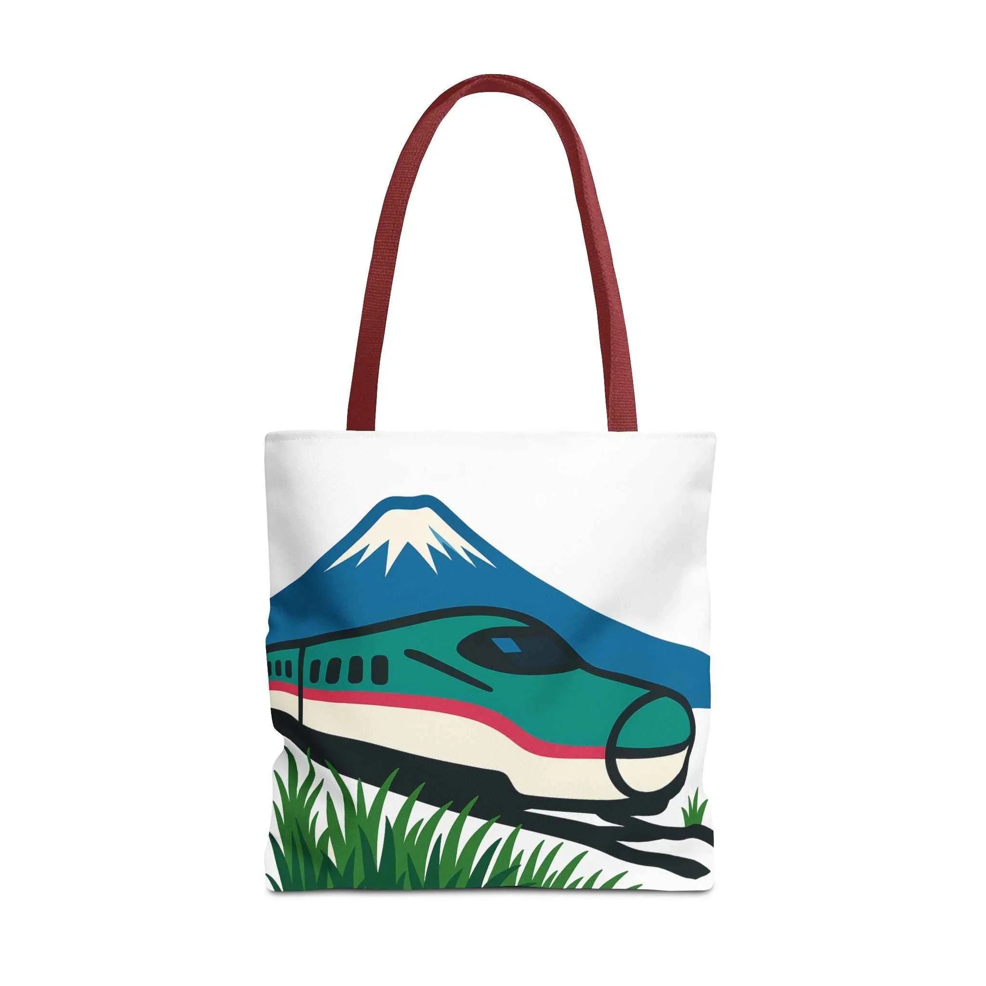 Shinkansen Hayabusa Tote Bag -Japanese Train illustration by IROHA studio