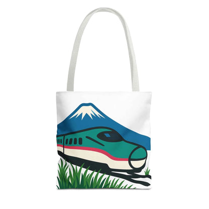 Shinkansen Hayabusa Tote Bag -Japanese Train illustration by IROHA studio