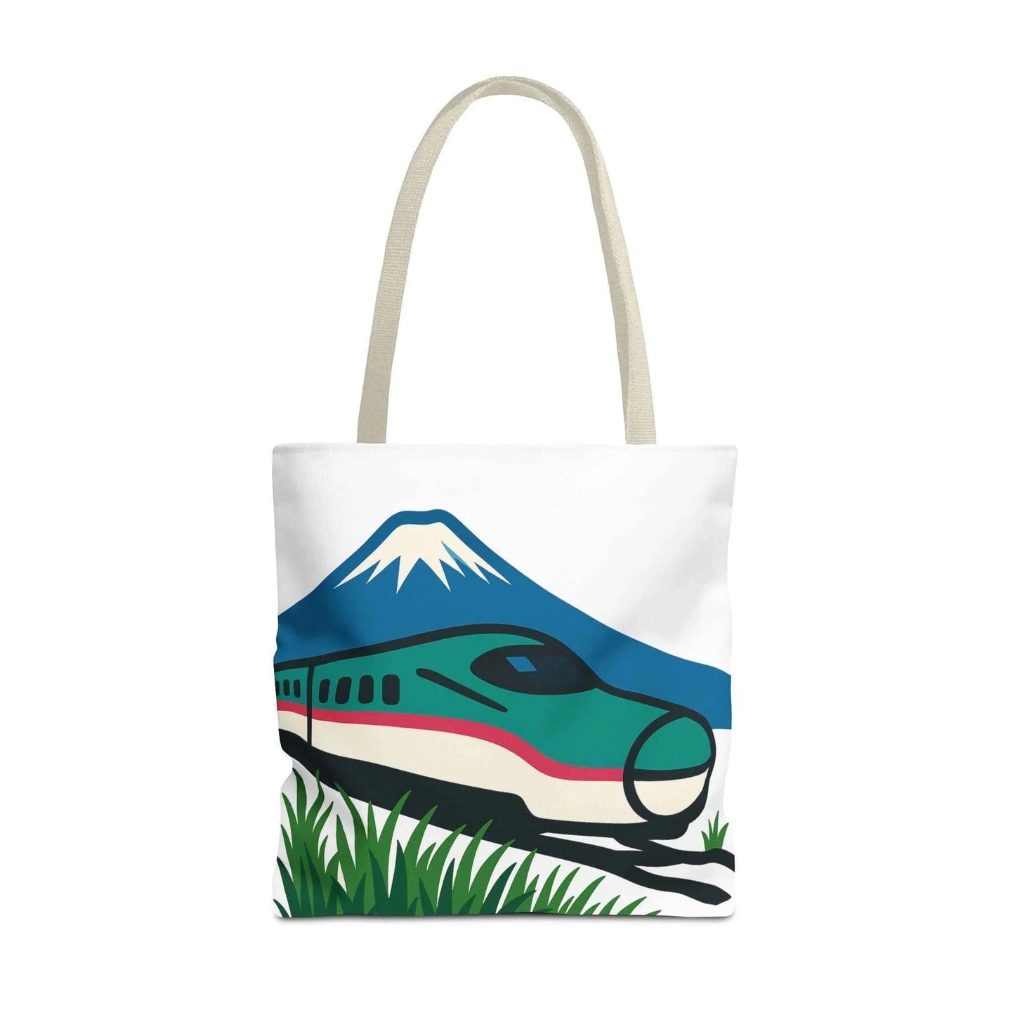 Shinkansen Hayabusa Tote Bag -Japanese Train illustration by IROHA studio