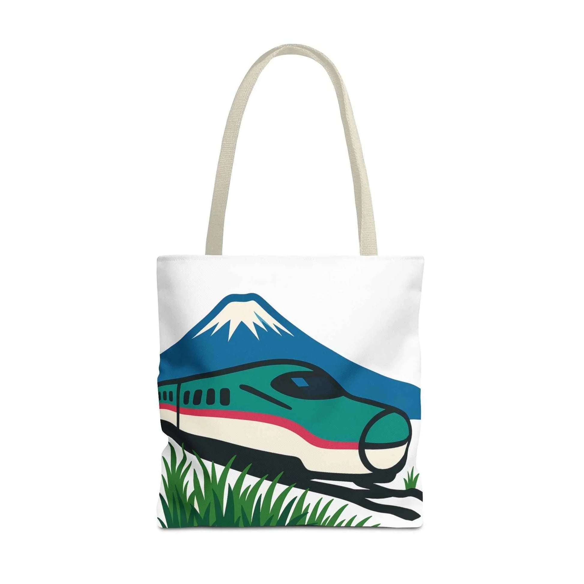 Shinkansen Hayabusa Tote Bag -Japanese Train illustration by IROHA studio