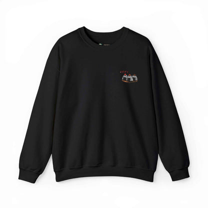 Rice Ball Embroidered Sweatshirt – Cute Japanese Food Design Black by IROHA studio