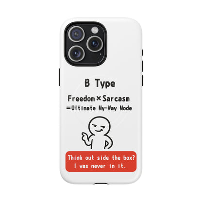 B Blood Type Phone Case  Magnetic Charging Compatible & Bold Personality Design
