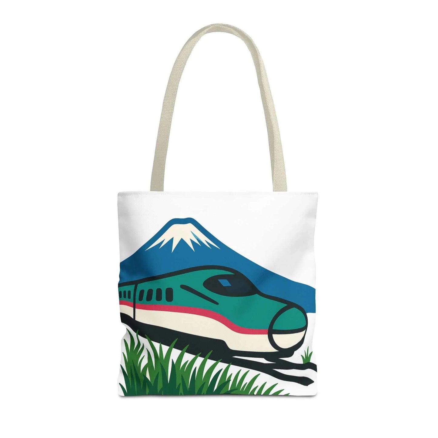 Shinkansen Hayabusa Tote Bag -Japanese Train illustration by IROHA studio