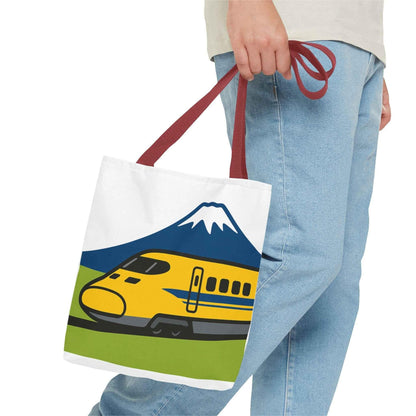 Shinkansen DR Yellow Tote Bag - Mt. Fuji Design by IROHA studio