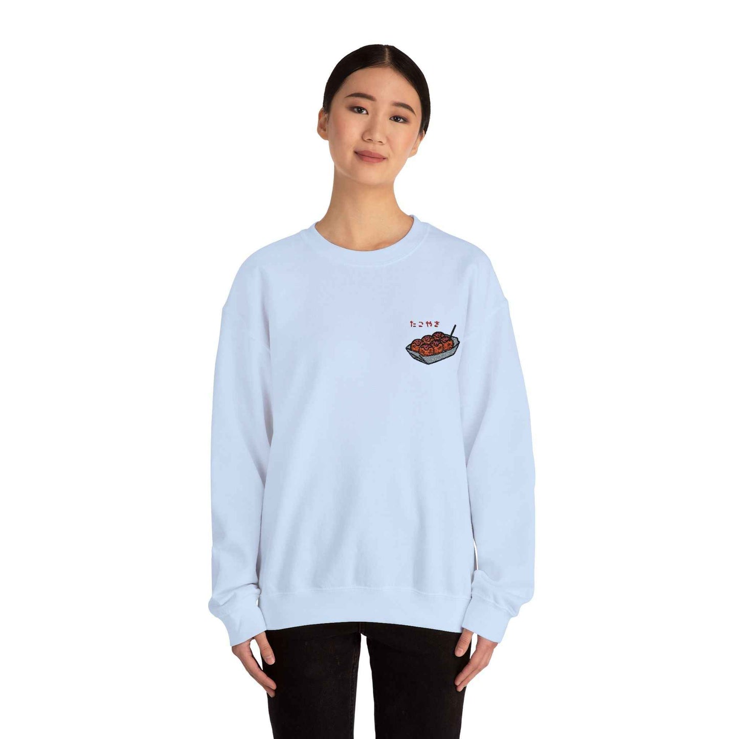 Takoyaki Embroidered Sweatshirt Japanese Food Design by IROHA studio