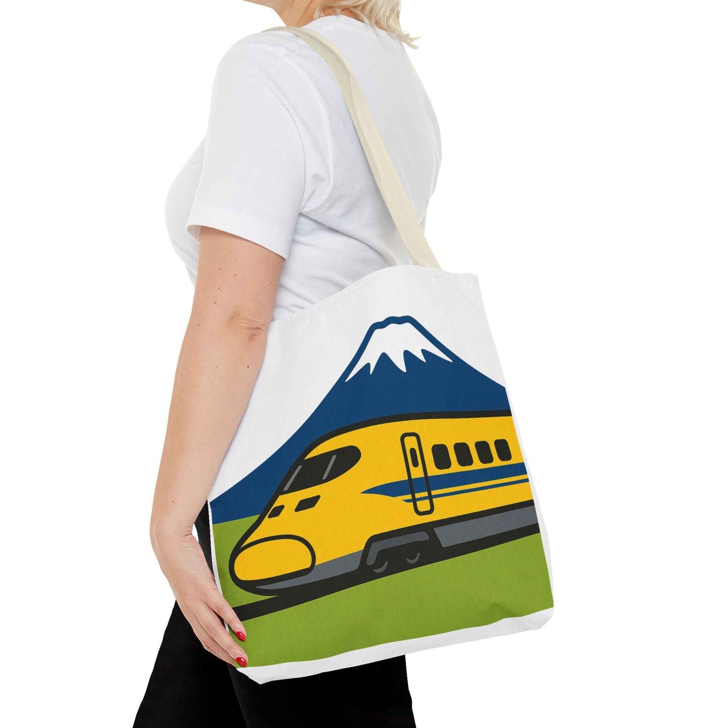 Shinkansen DR Yellow Tote Bag - Mt. Fuji Design by IROHA studio