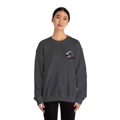 Great Wave Embroidery Sweatshirt - Japanese Hokusai Art by IROHA studio
