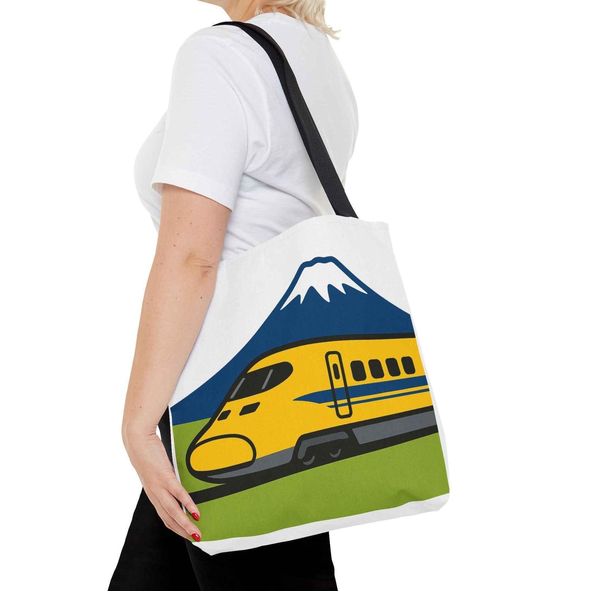 Shinkansen DR Yellow Tote Bag - Mt. Fuji Design by IROHA studio